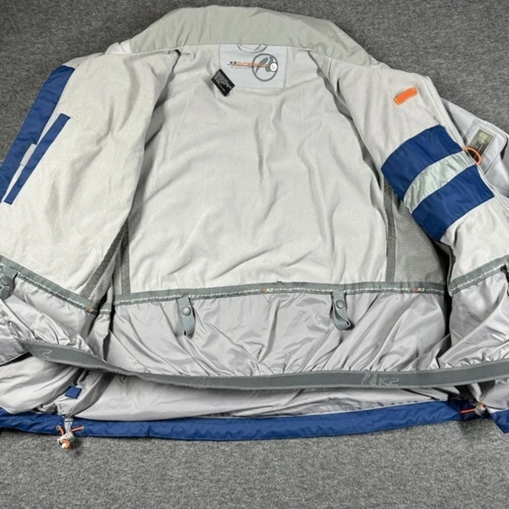 K2 Outerwear Zip Front Snowboarding‎ Skiing Jacket Womens Large L Blue Gray